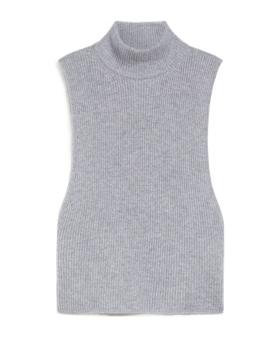Max Mara Studio Sabbia Waistcoat Grey In Gray