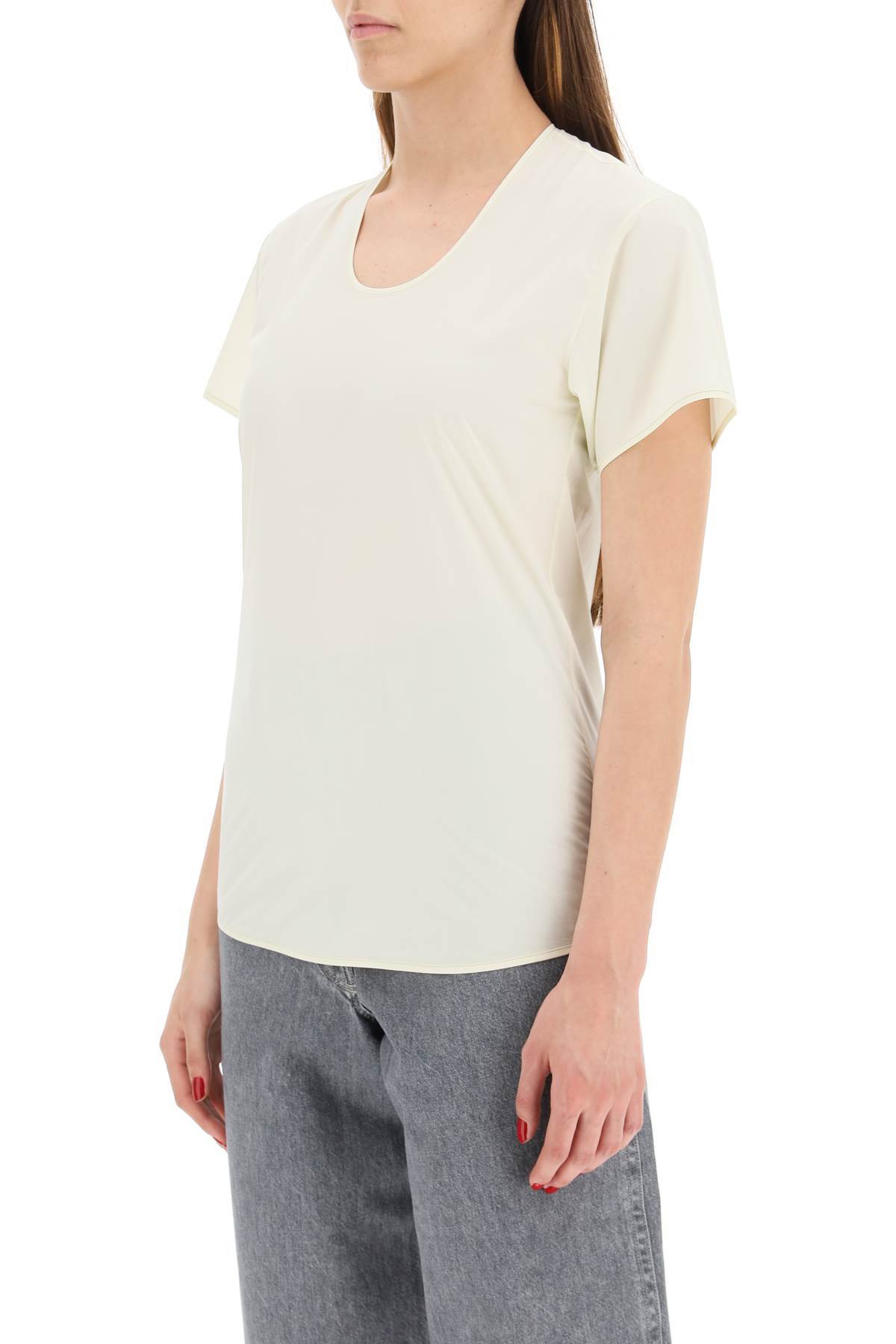 Lemaire U-neck Short-sleeved T-shirt In White