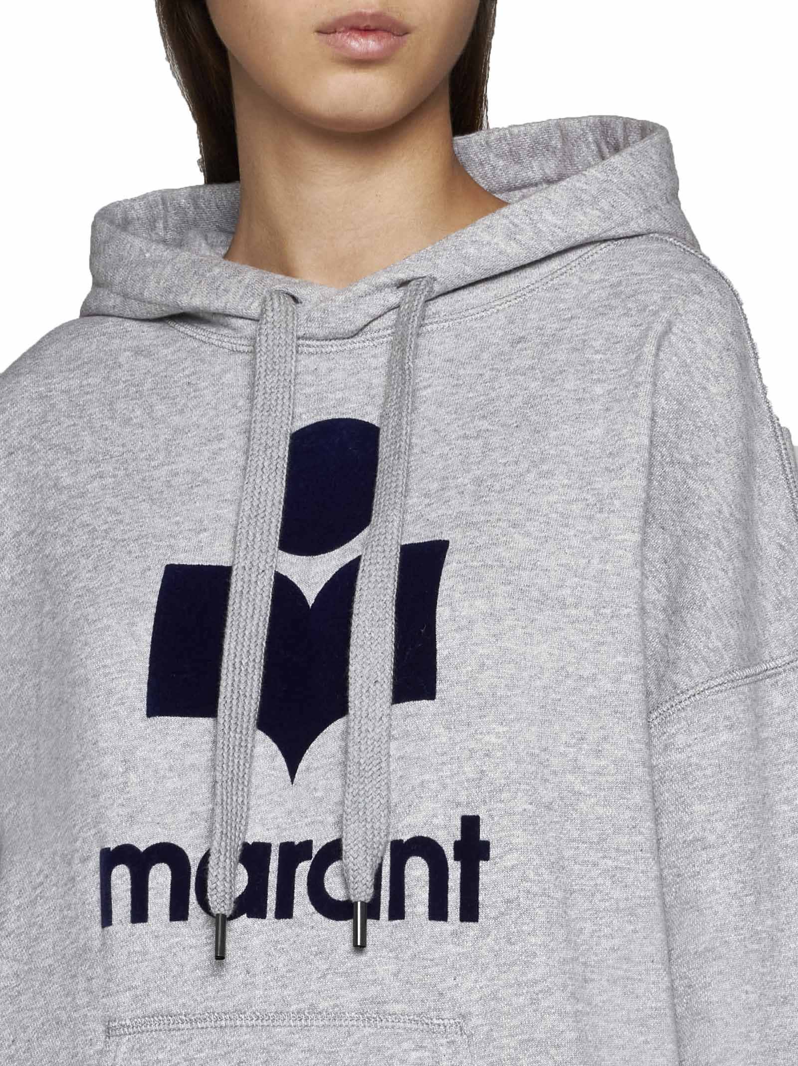 ISABEL MARANT ÉTOILE ISABEL MARANT ÉTOILE MANSEL LOGO PRINTED DRAWSTRING HOODIE