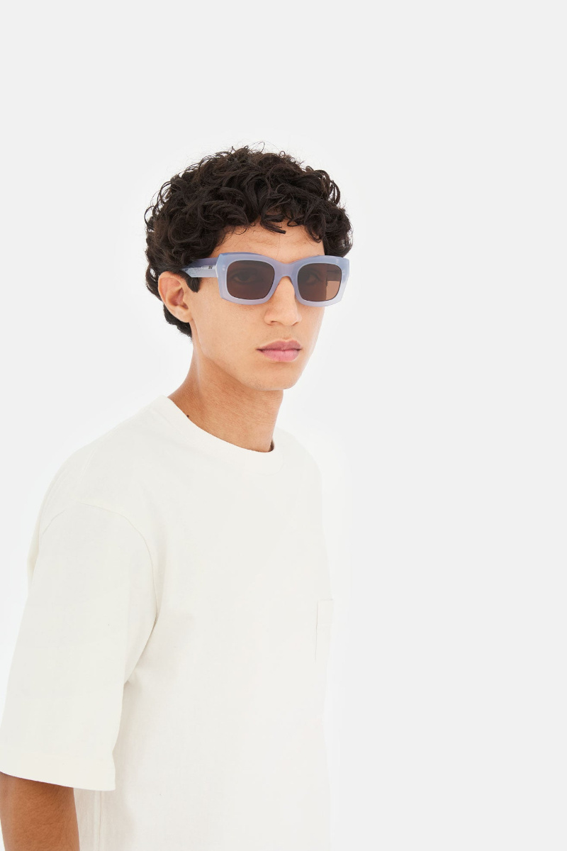 Retrosuperfuture Geometric Frame Sunglasses In Blue