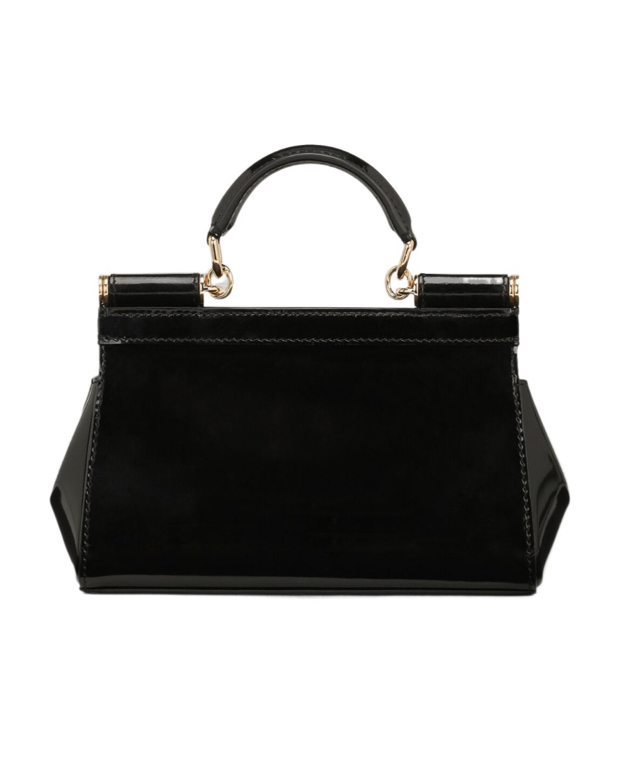 Dolce & Gabbana Sicily Leather Crossbody Bag In Black