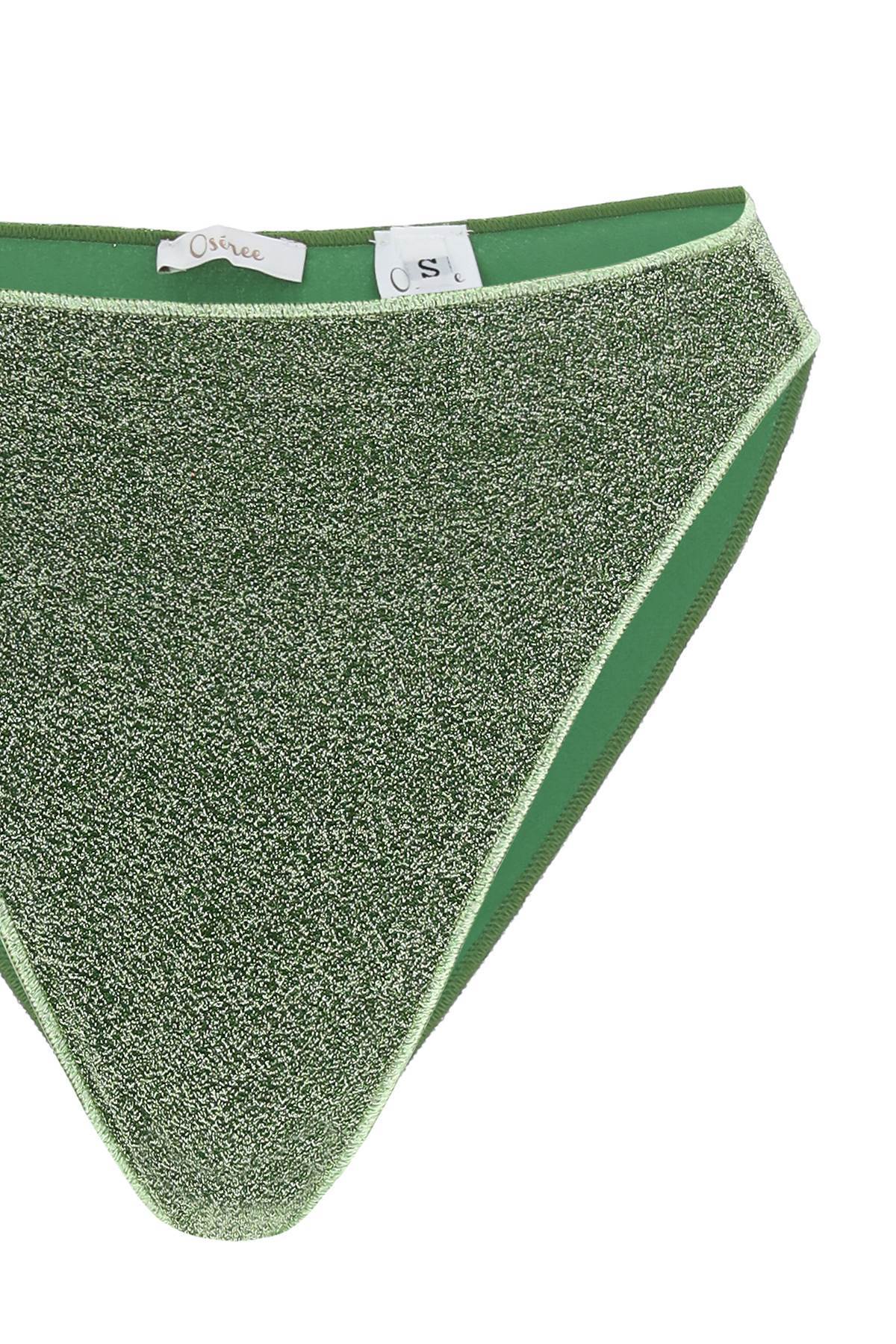 Oseree Lurex-detail Two-piece Bikini Set In Green