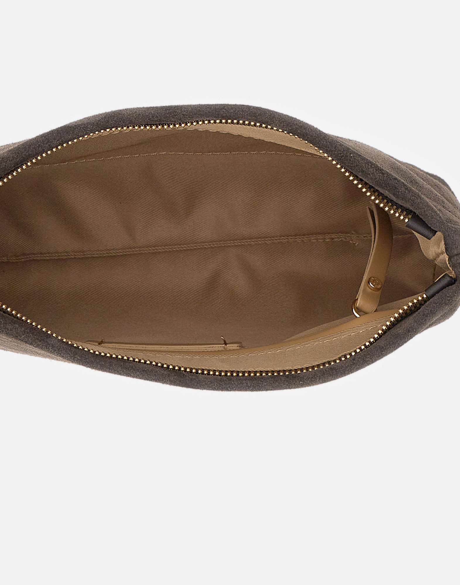Gianni Chiarini Logo Patch Zipped Clutch Bag In Brown