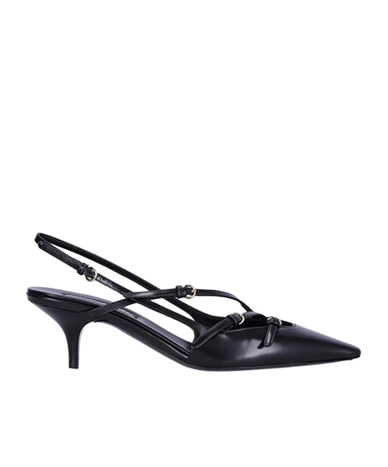 Miu Miu Open-heeled Sandals In Black