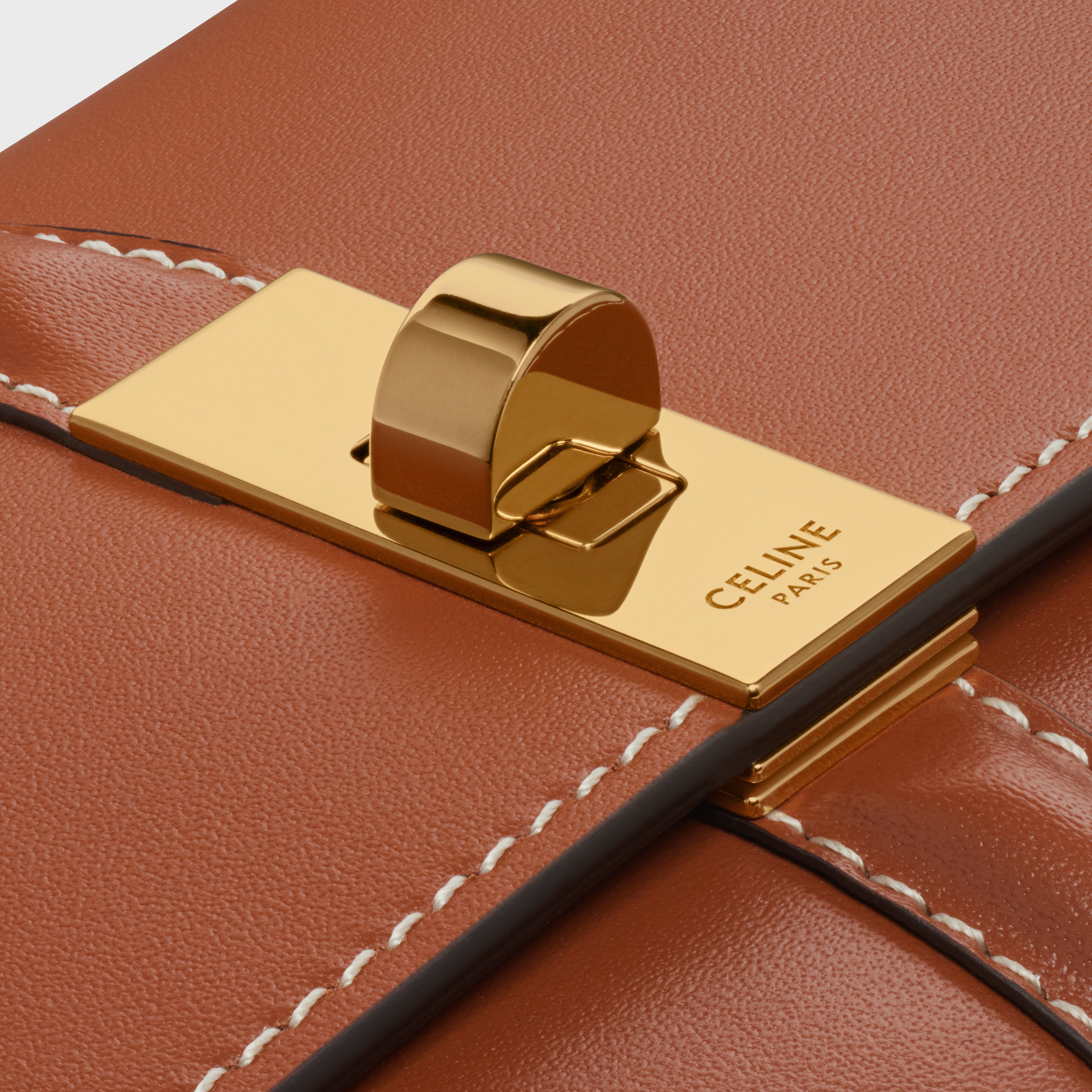 Celine Small Logo Trifold Wallet In Brown