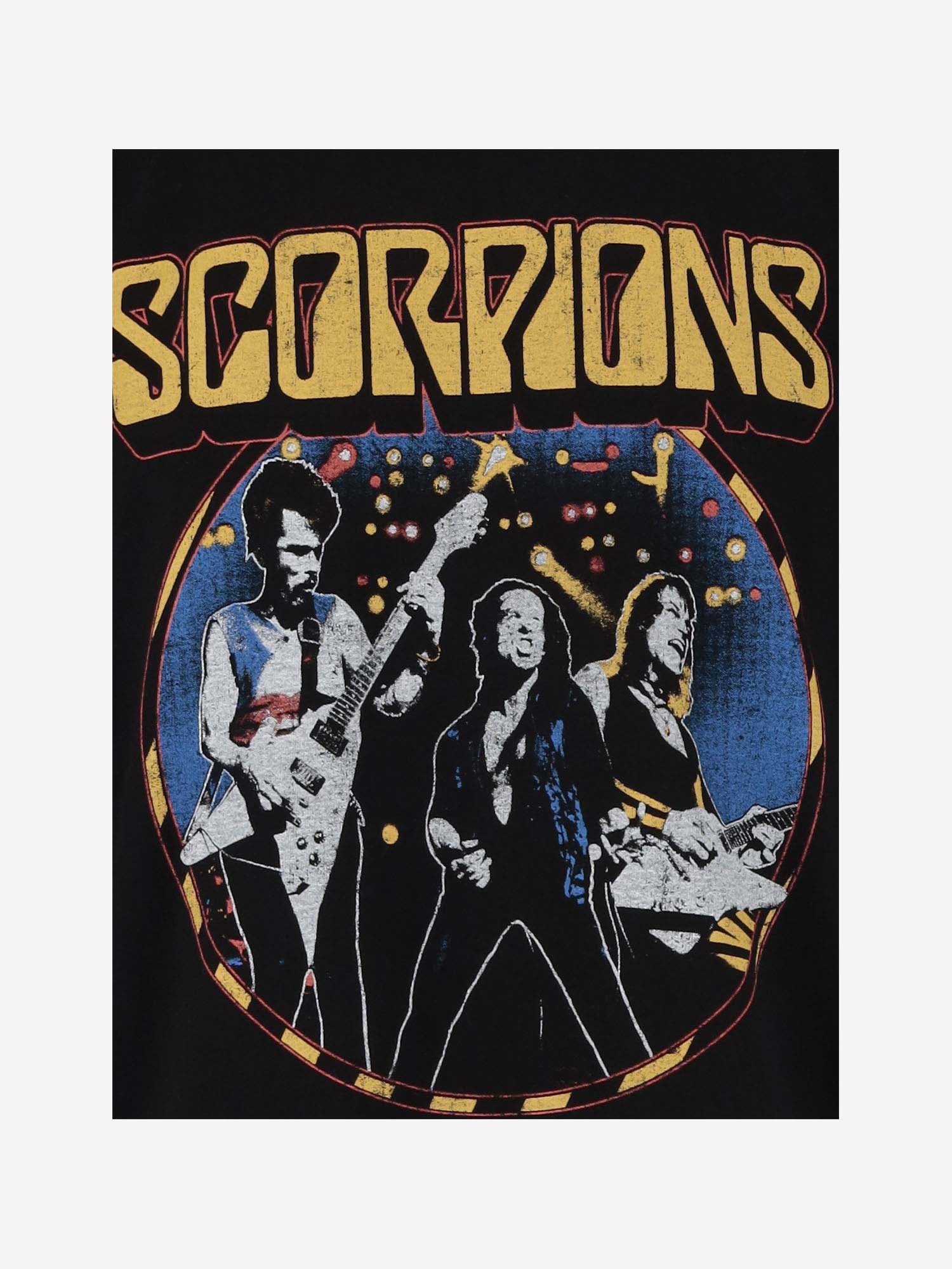 Junya Watanabe Cotton Scorpions Crew Neck T-shirt With Print In Black