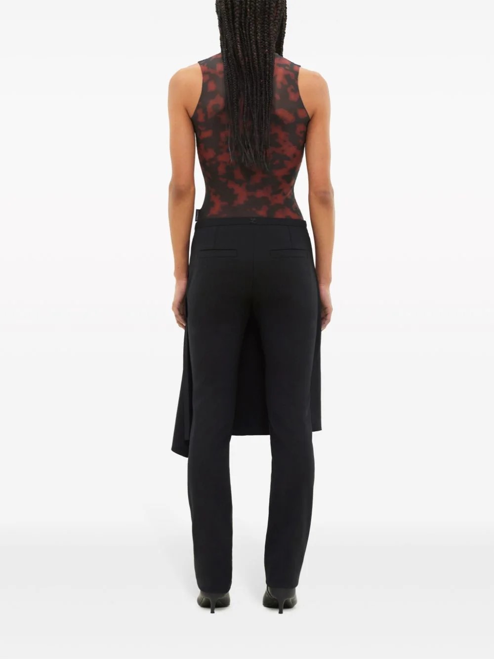 Courrèges Tortoise High Neck Bodysuit In Black