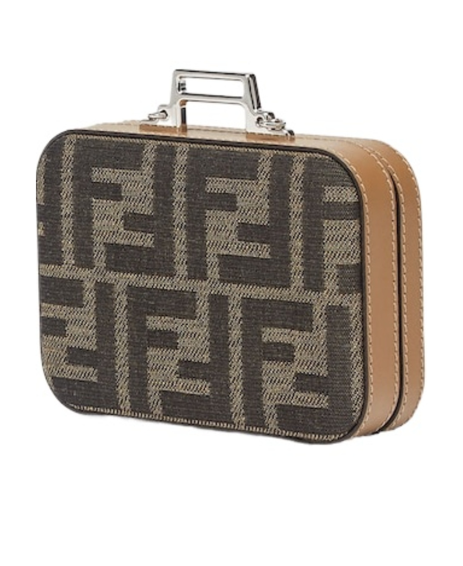 Fendi Brown Fabric Charm In Multicolor