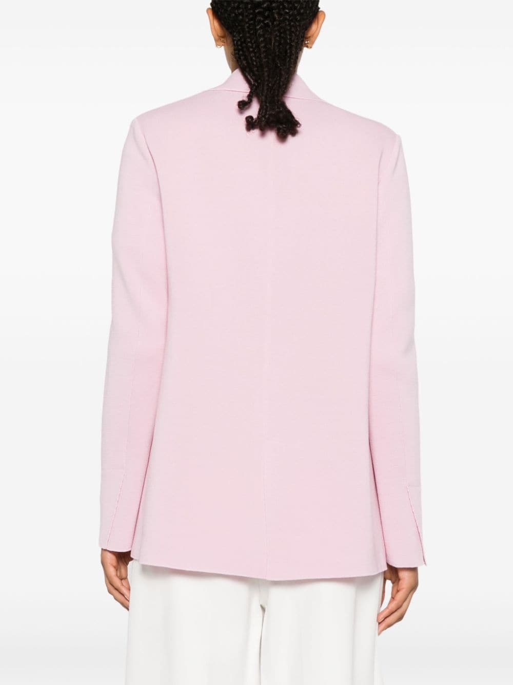 Mrz Long-sleeved Suit Coat In Pink