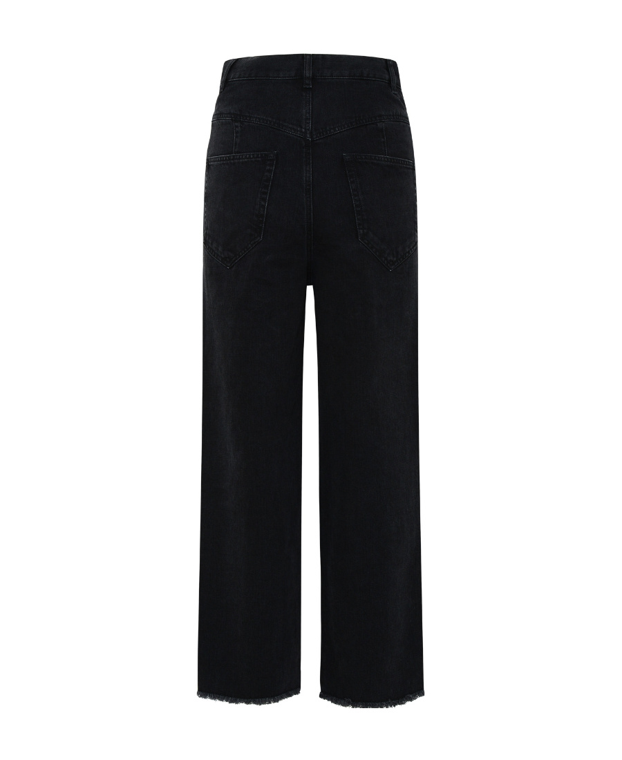 Isabel Marant Vetan High-rise Wide-leg Jeans In Black