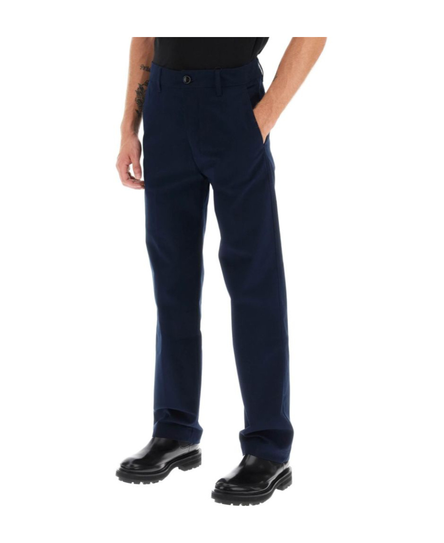 Shop Ami Alexandre Mattiussi Ami Paris Alexandre Mattiussi Straight-leg Trousers In Blue