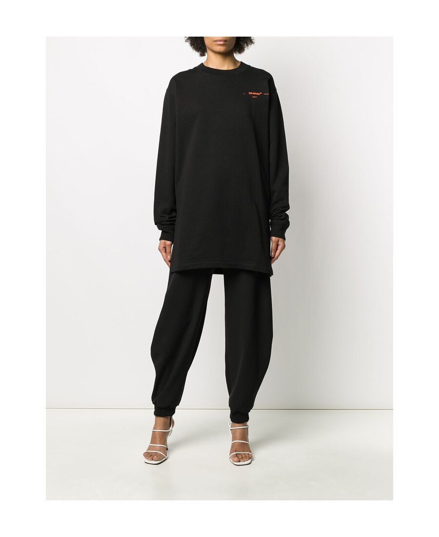 Off-white Coral-embroidered Oversized Jumper In Black