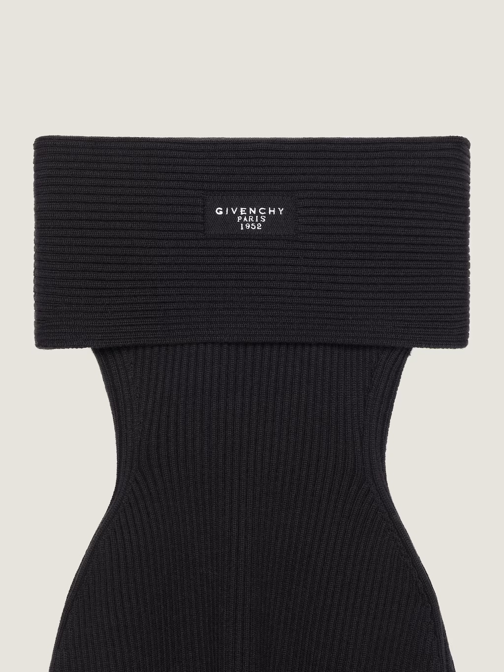 Givenchy Off-the-shoulder Mini Dress In Wool In Black