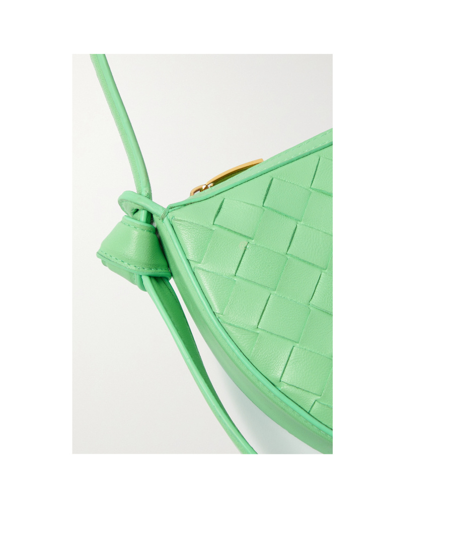 ショルダーバッグ・ポシェット BOTTEGA VENETA MINT GREEN LEATHER MINI SUNRISE SHOULDER BAG Bottega Veneta: Green Mini Sunrise Bag | SSENSE
