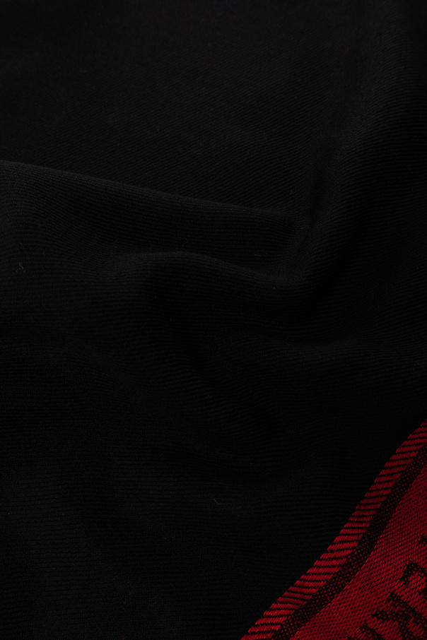 Ferragamo Salvatore Color Blocked Scarf In Black