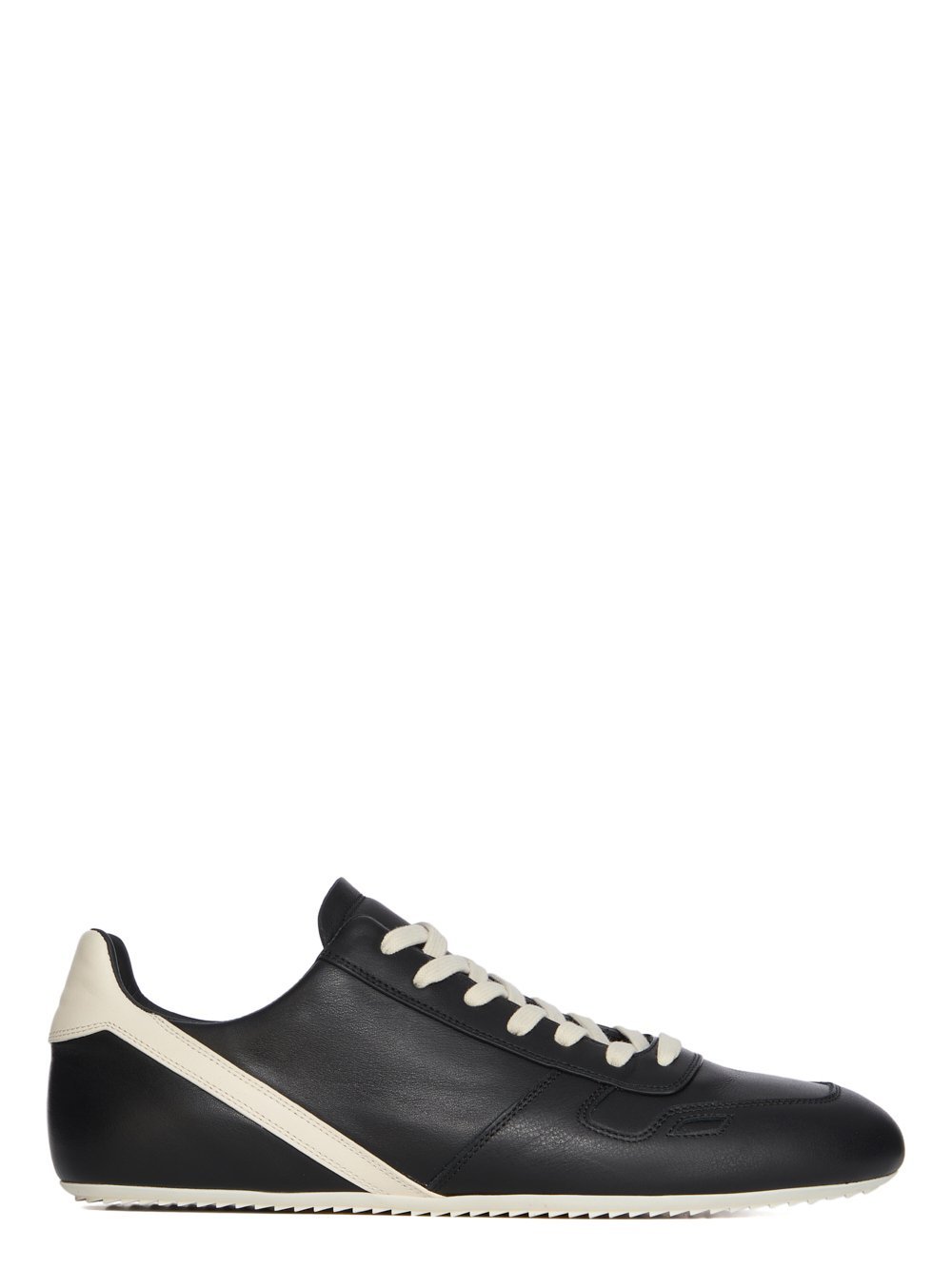 Rick Owens Streamlined Low-top Sneakers With Round Toe In Black