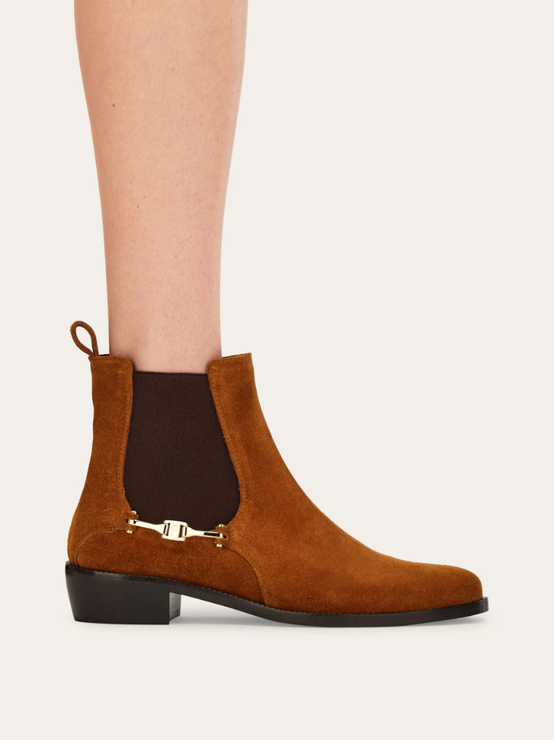 Ferragamo F Buckle Chelsea Boot In Multi