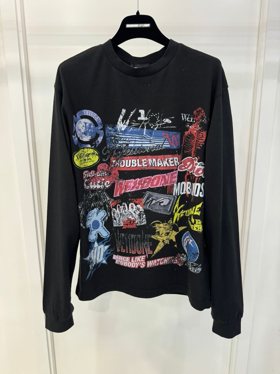 We11 Done Long-sleeved T-shirt In Black