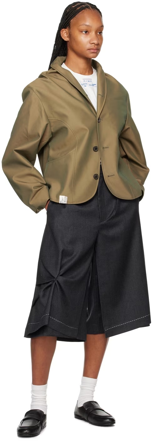 Ader Error Button Long Sleeve Casual Jacket In Brown