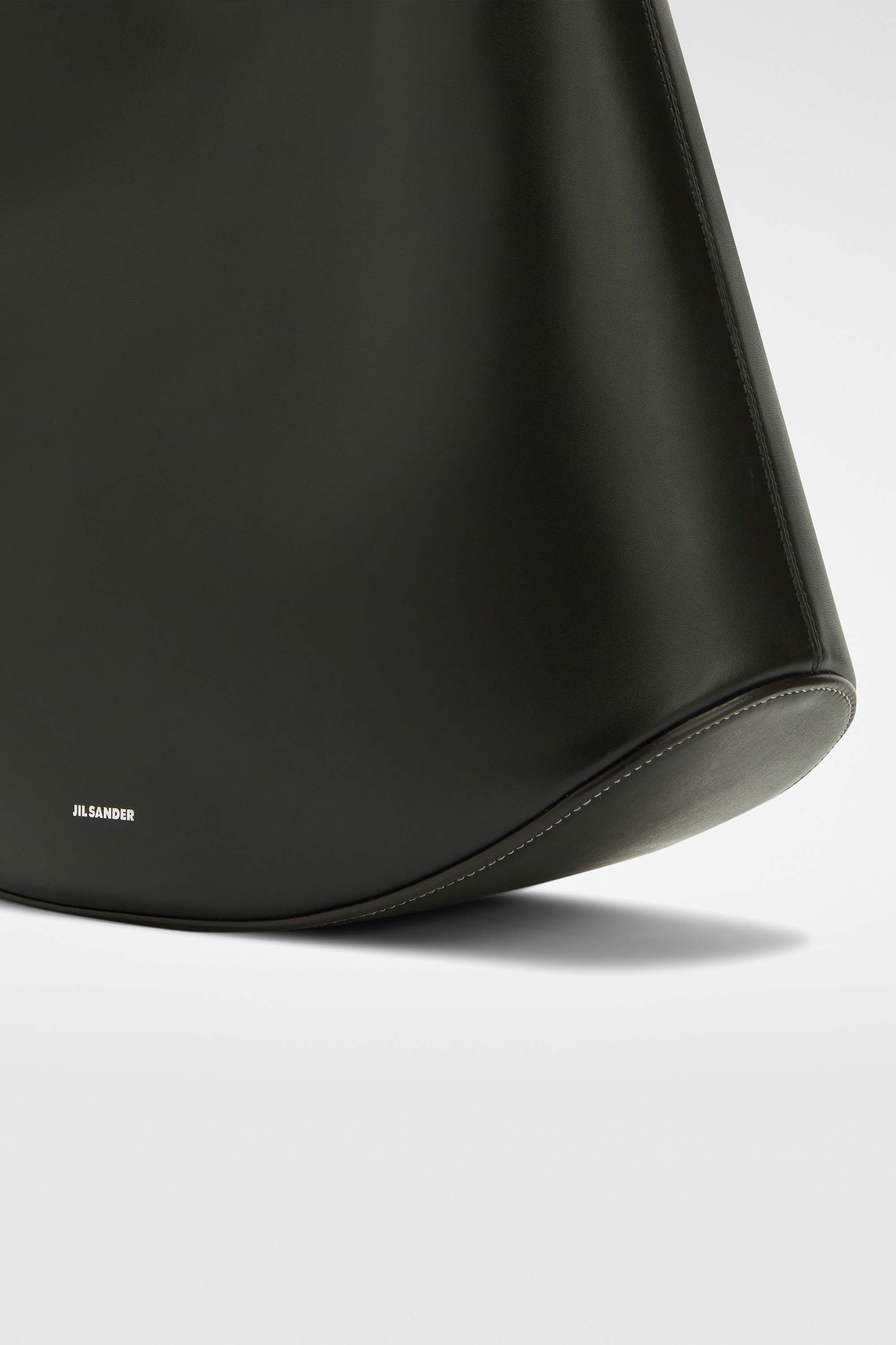Jil Sander Crescent-shaped Shoulder Bag With Adjustable Strap In Black