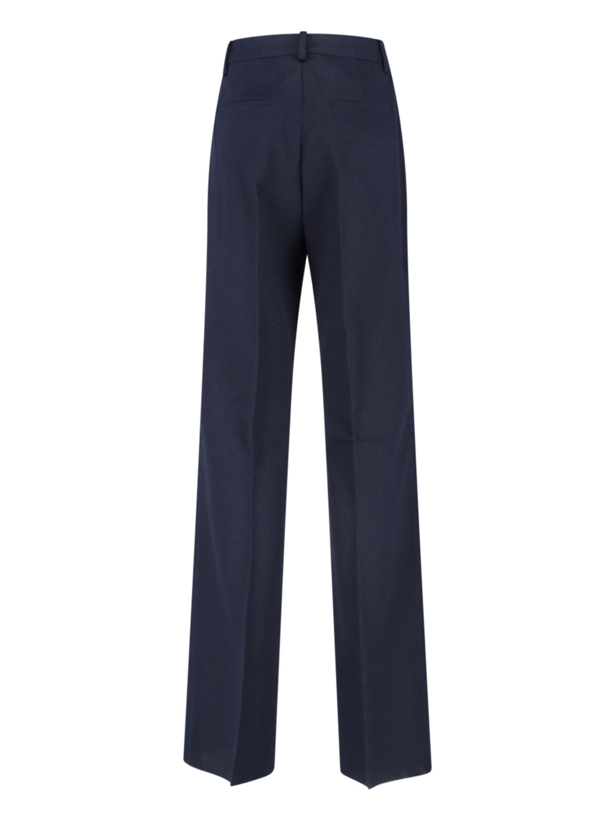 Max Mara Carbone Pleated Trousers In Blue