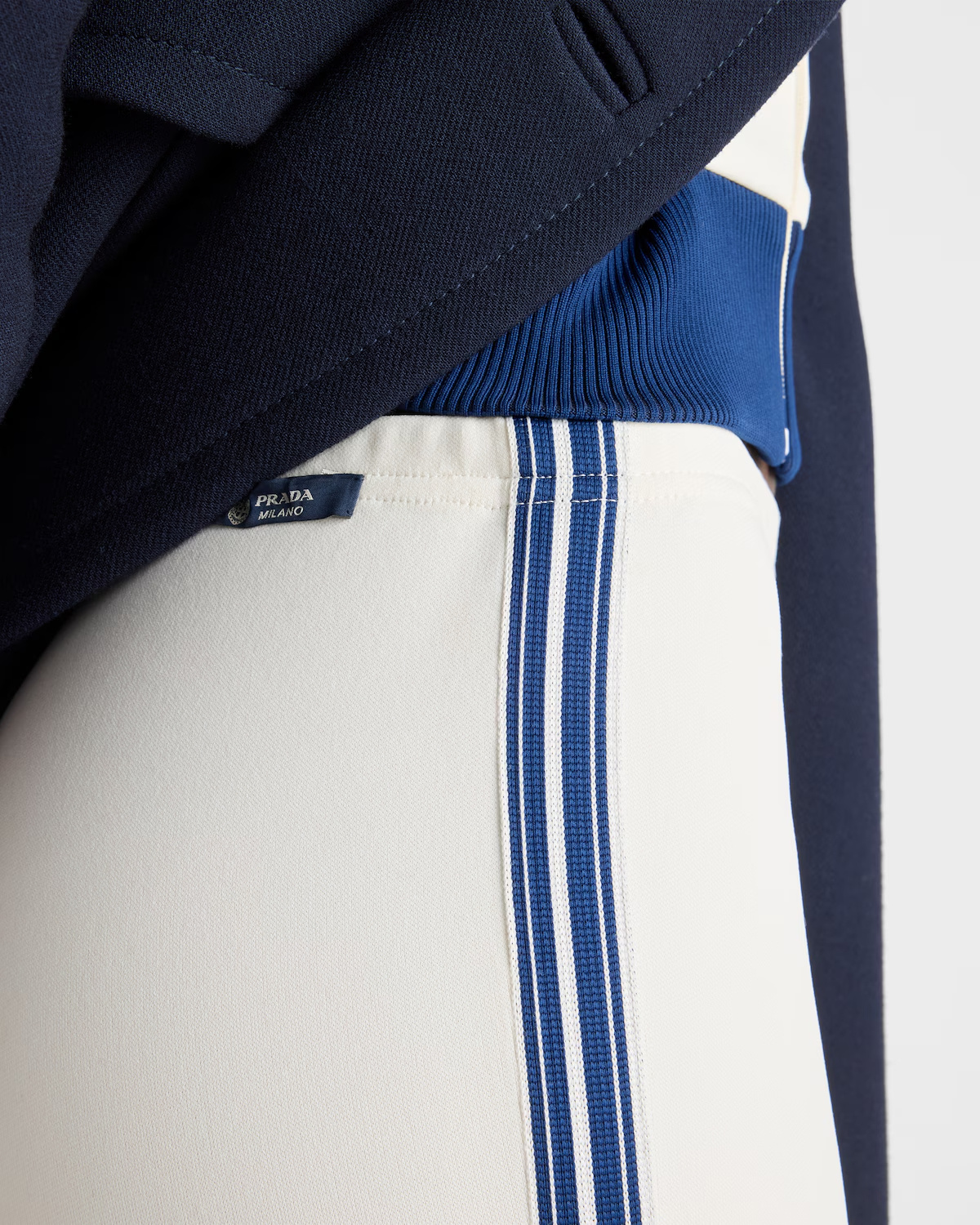 Prada Ivory Technical Fabric Leggings In White