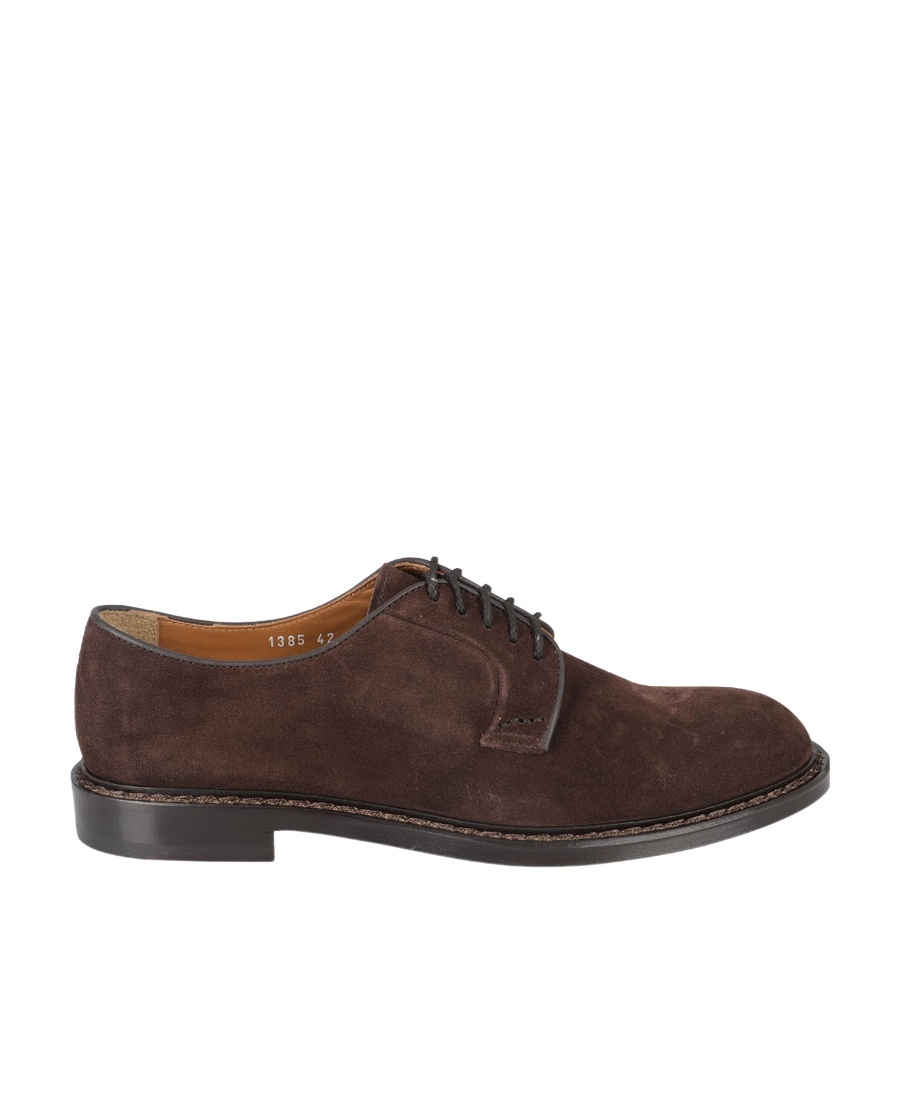 DOUCAL'S DOUCAL'S ROUND TOE LACE-UP DERBY SHOES