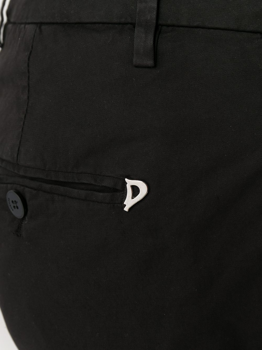 Dondup The Perfect High Waist Trousers In Black
