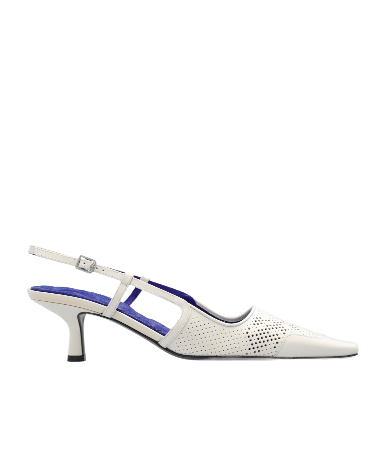 Burberry Chisel Sling Back Pump In White