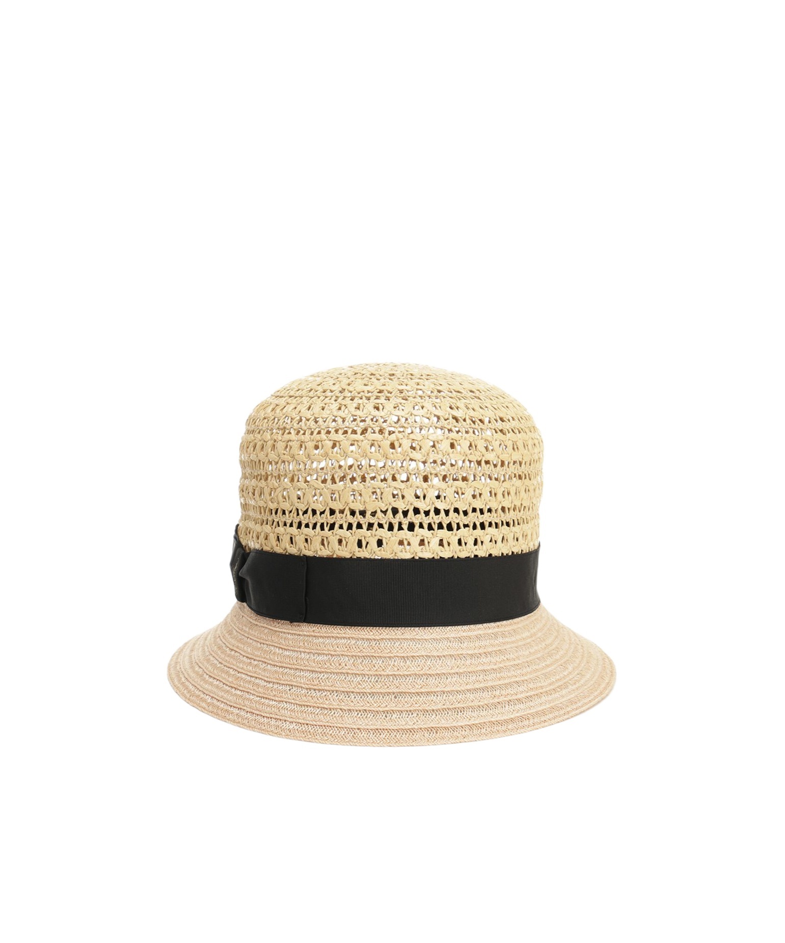 Borsalino Hemp And Raffia Hat Hats Black In Nude