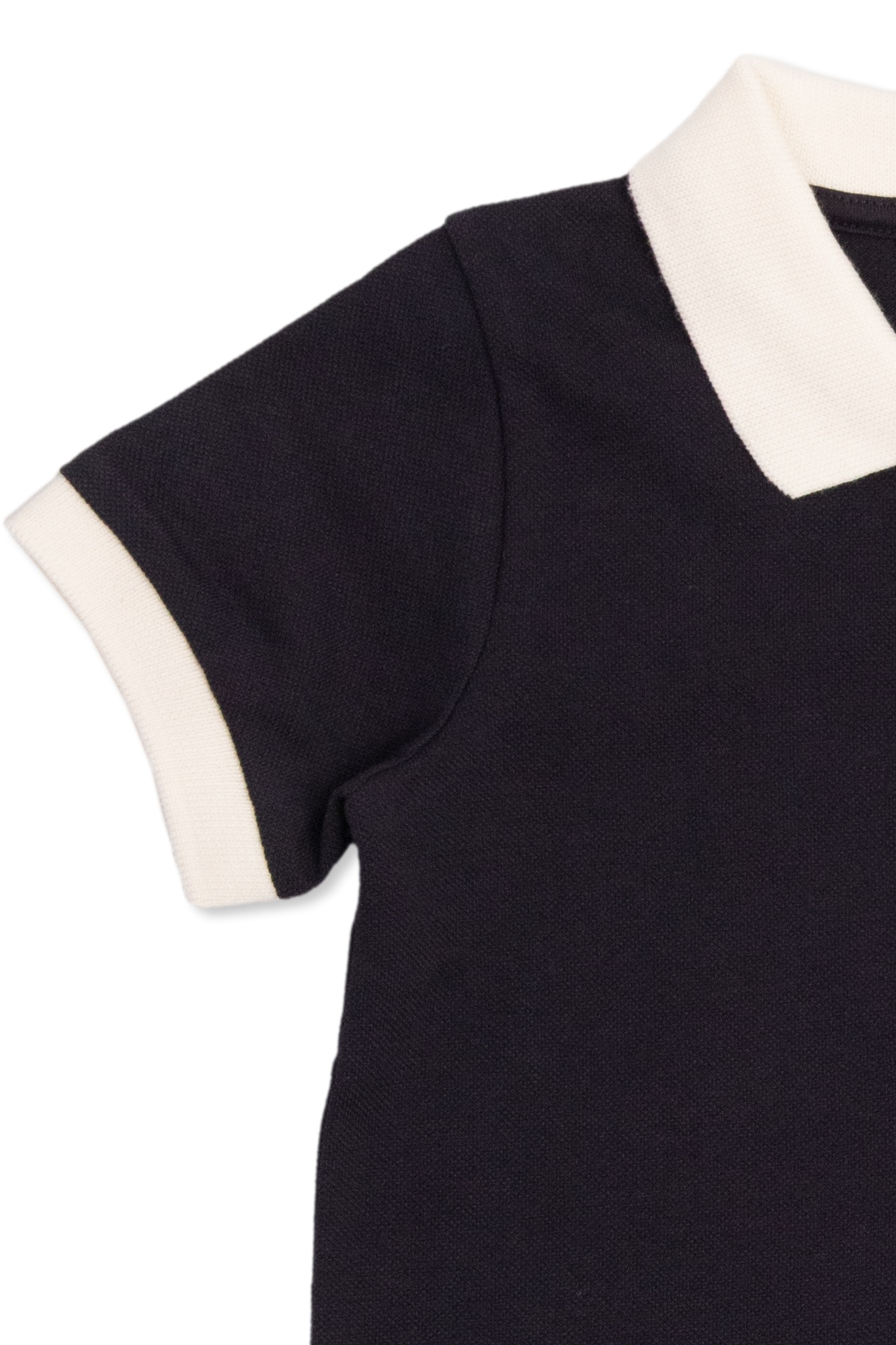 Moncler Logo-patch Piqué-weave Polo Shirt In Black