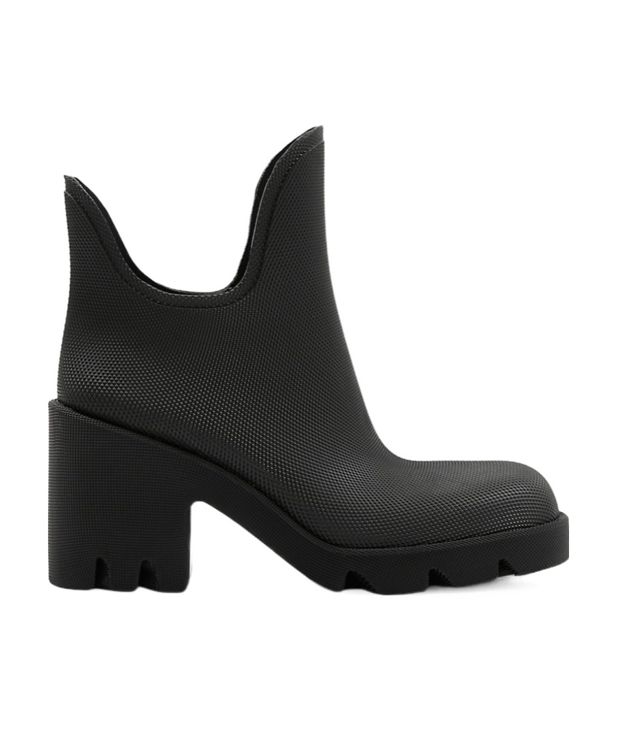 Burberry Marsh Rubber Ankle Rain Booties In Black