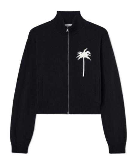 Shop Palm Angels Long-sleeved Sweater In Black