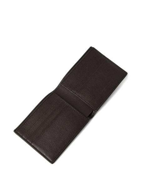 Brunello Cucinelli Logo-embossed Leather Wallet In Black