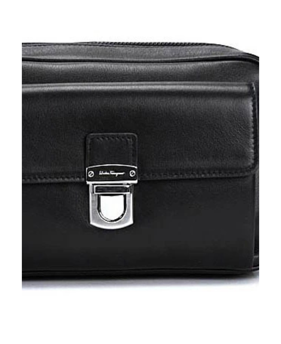 FERRAGAMO LOGO DETAILS CLUTCH 