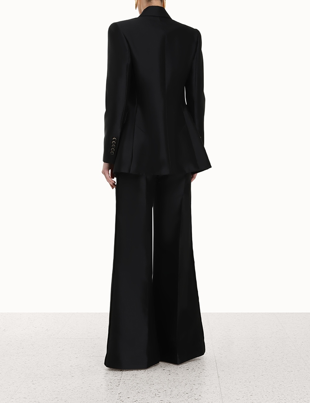 Zimmermann Luminosity Tuxedo Pant In Black In Black