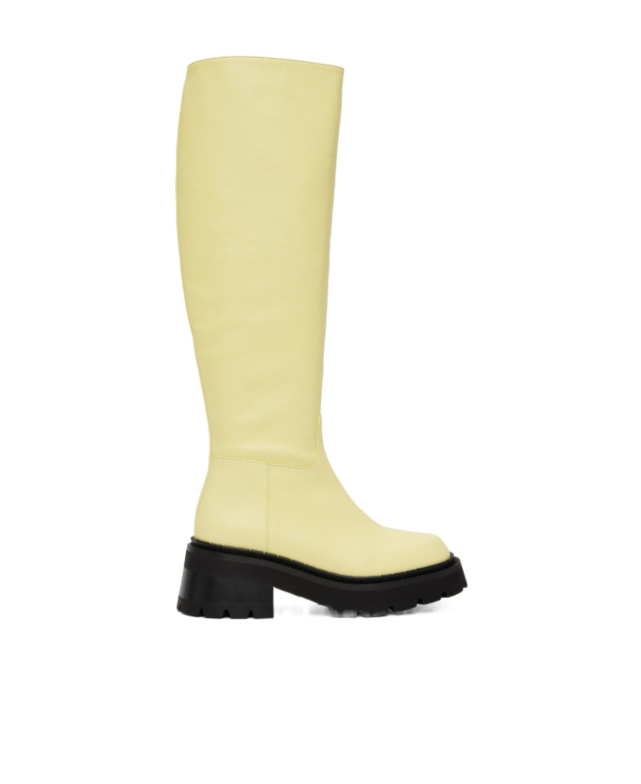 By Far Thick-heeled Boots In Yellow