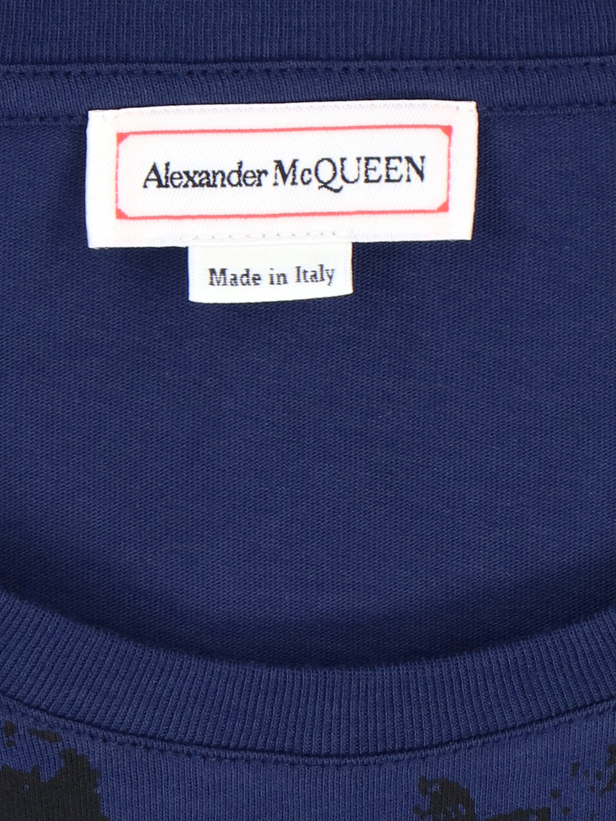 Alexander Mcqueen Graffiti Logo-print Cotton T-shirt In Blue