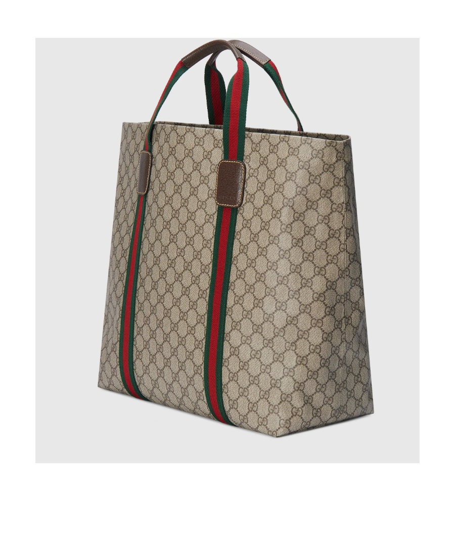 Gucci Gg Supreme Canvas Tote Bag In Nude