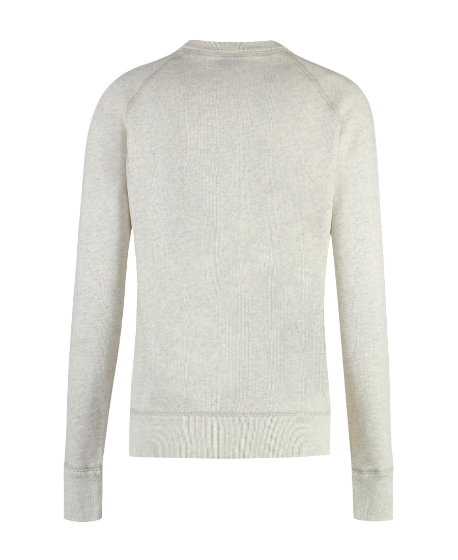 Isabel Marant Étoile Milla Flocked-logo Sweatshirt In White
