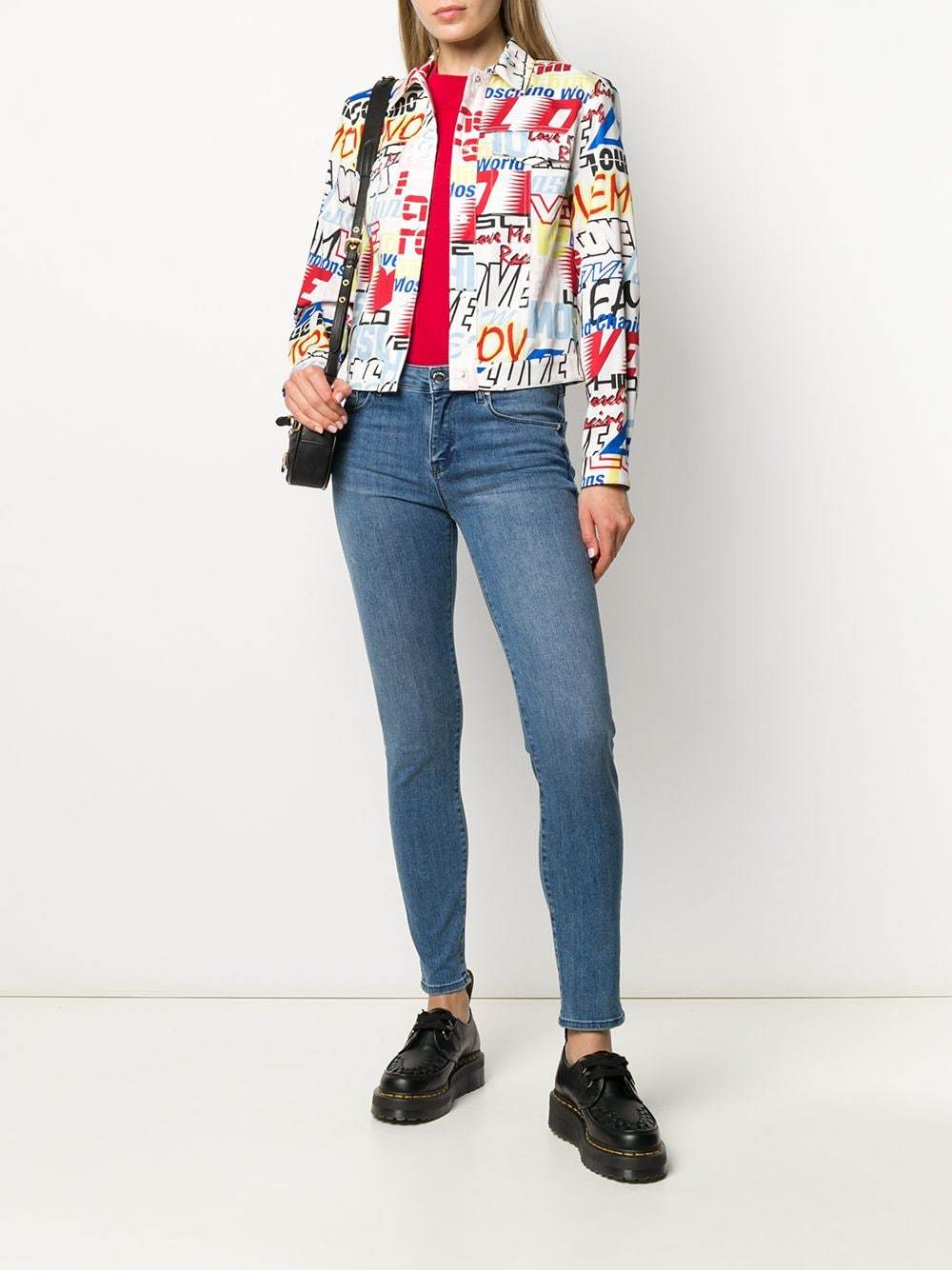 Moschino Skinny Jeans With Low Waist In Blue
