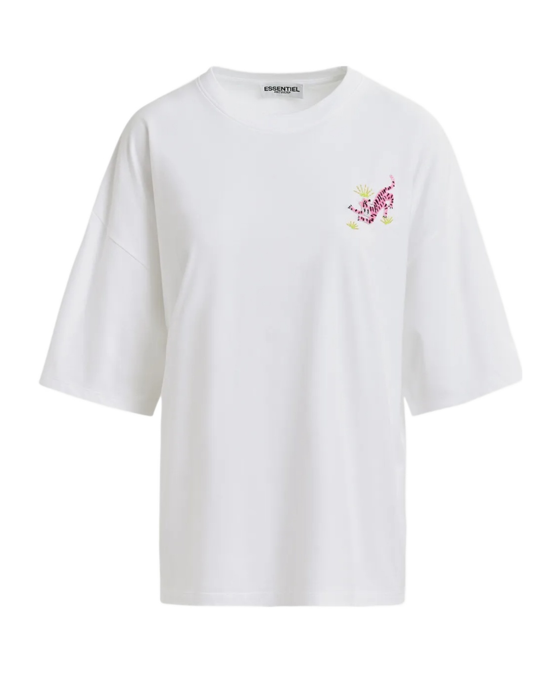Essentiel Antwerp Hungle Embroidered Tshirt In White