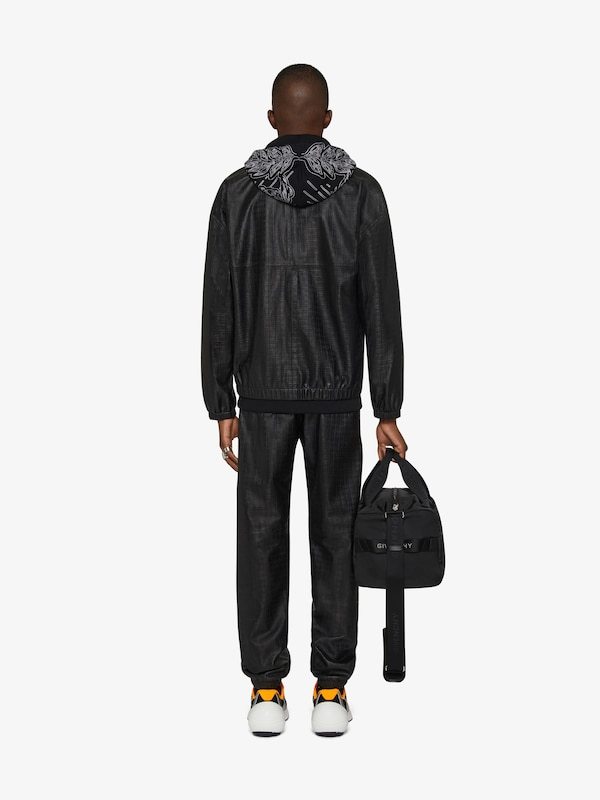 Givenchy Embossed-4g Leather Jacket In Black