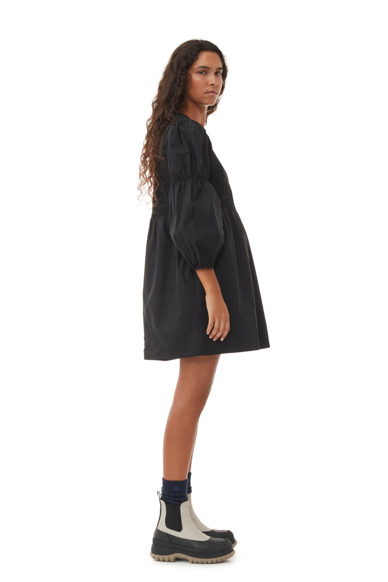 Ganni Outdoor Round Head Short Boots In Black