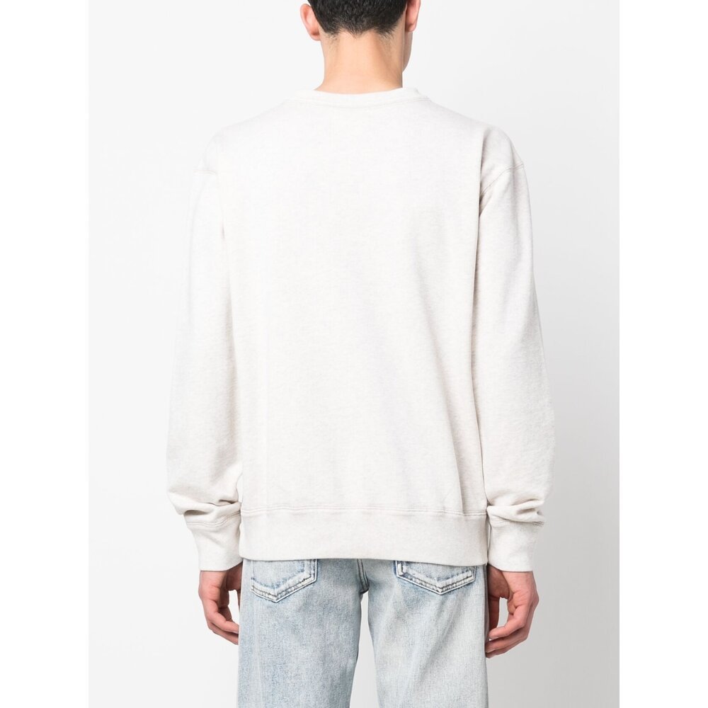 Isabel Marant Embroidered-logo Crew-neck Sweatshirt In White