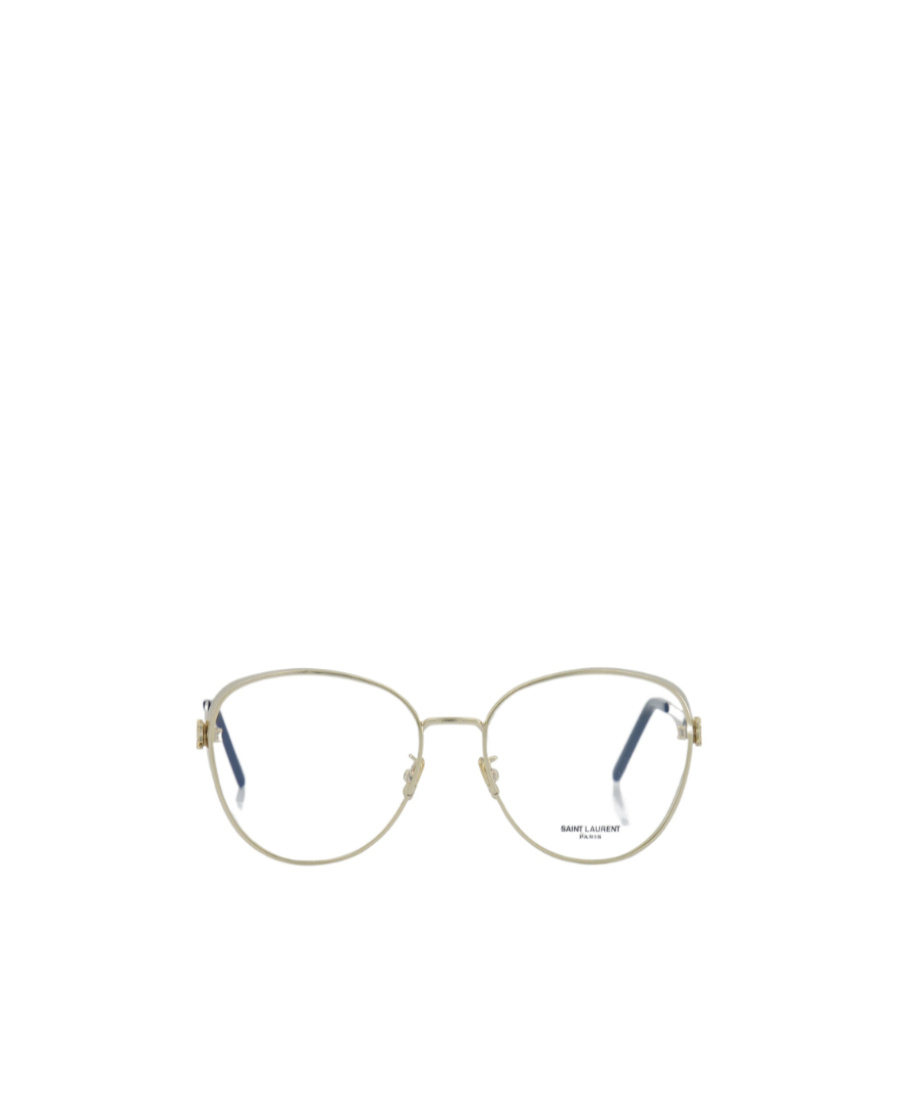 Saint Laurent Round Frame Glasses In Nude