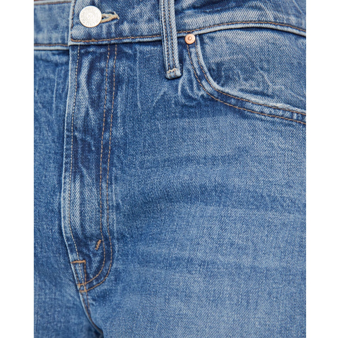 Mother The Ditcher Roller Zip Skimp Music Is The Medium Jeans In Blue