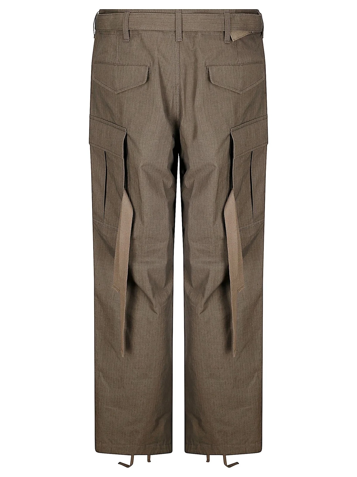 Sacai Belt Loops Slacks In Brown