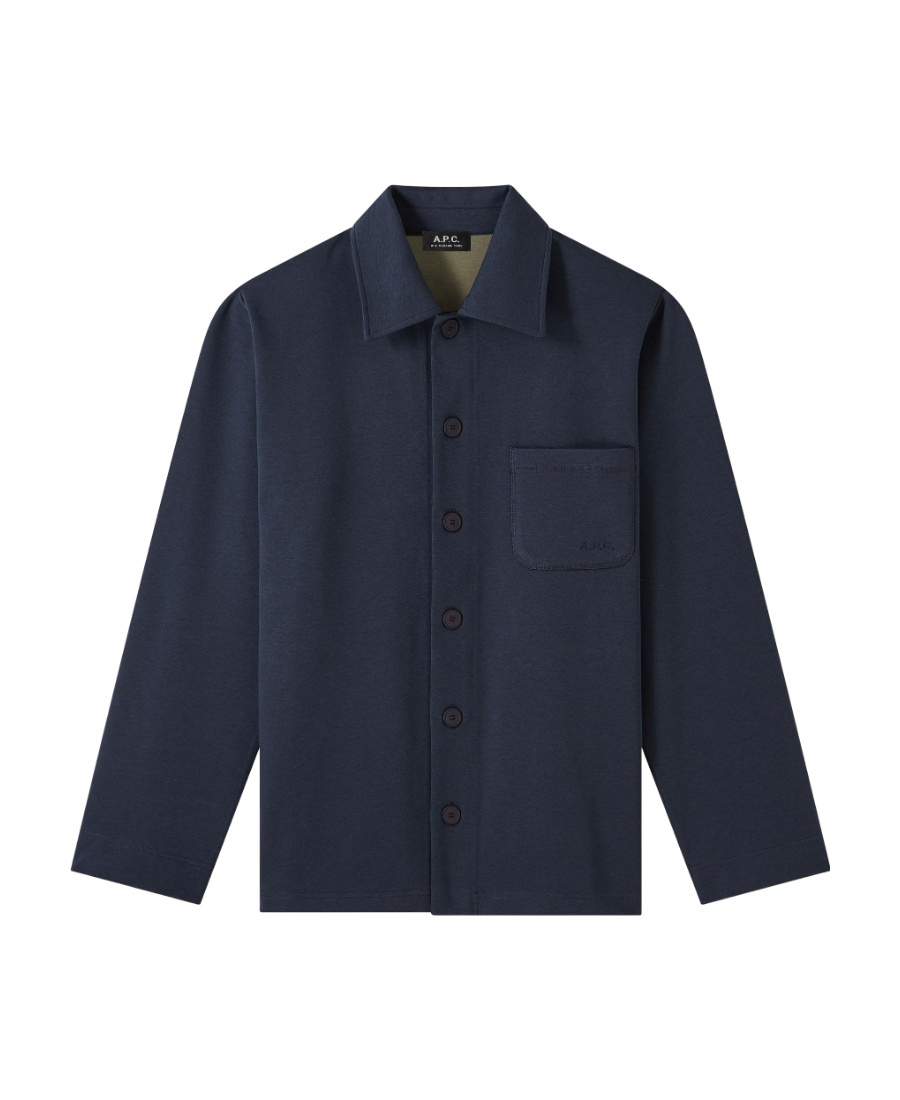 Apc A.p.c. Long-sleeved Button-up Jacket In Black