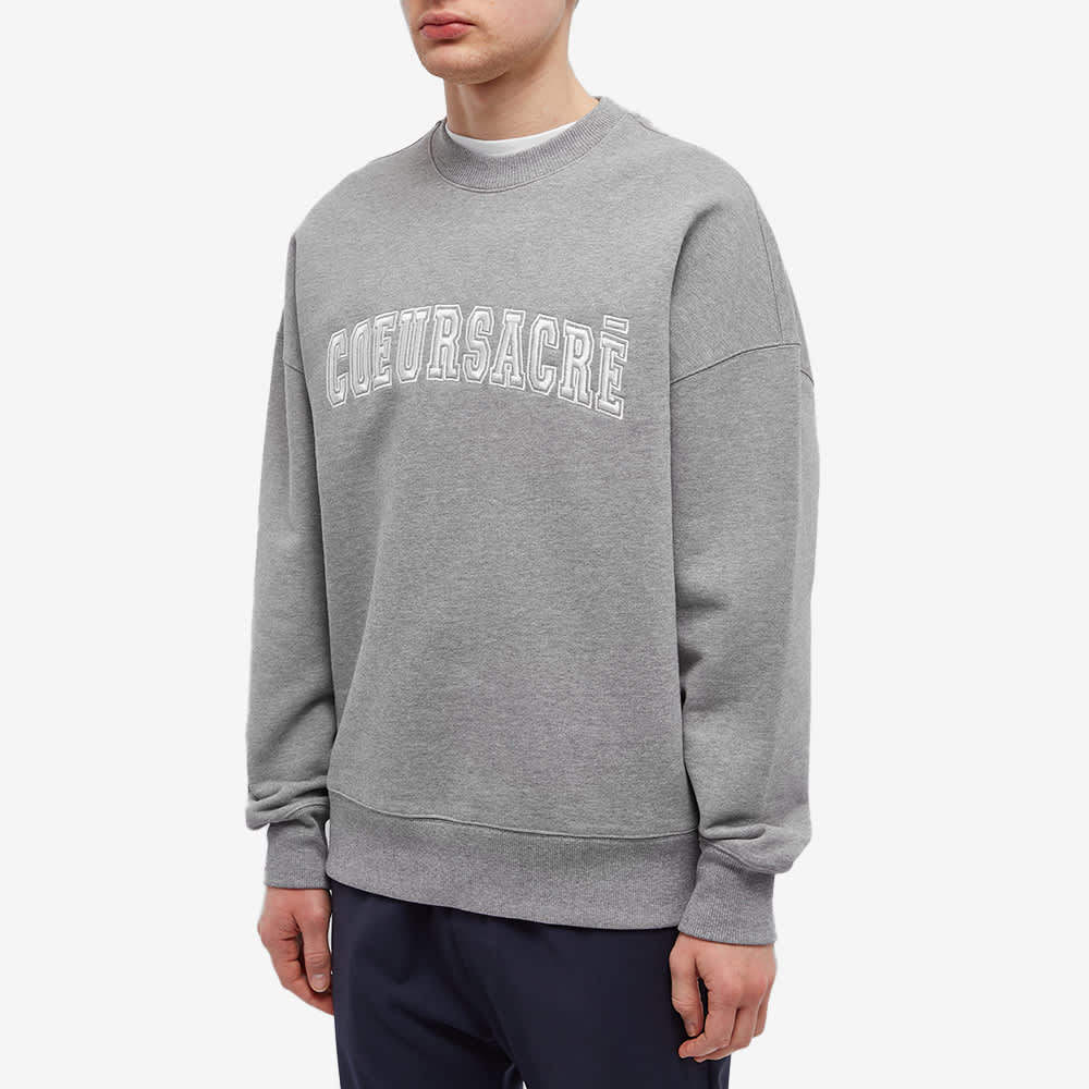 Ami Alexandre Mattiussi Ami Paris Lettering Embroidery Crewneck Sweatshirt In Gray